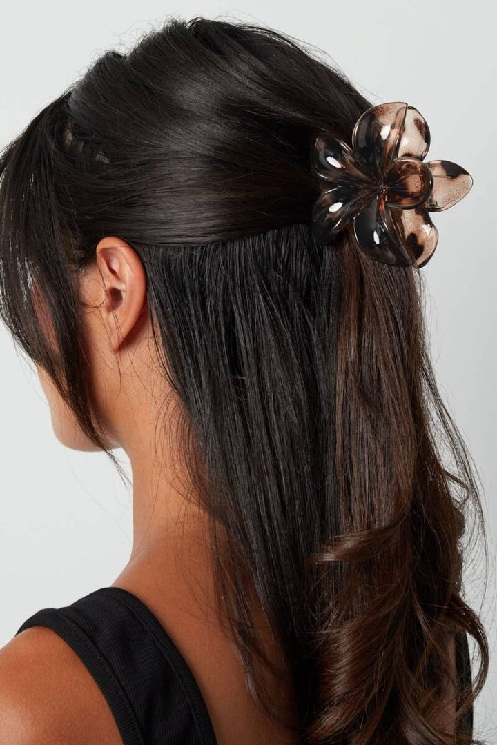 Haarclip Leopard Flower | Bruin