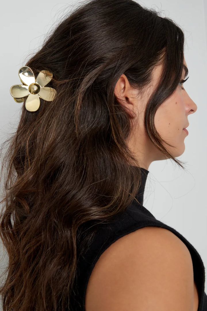 Haarclip Bloem | Goud