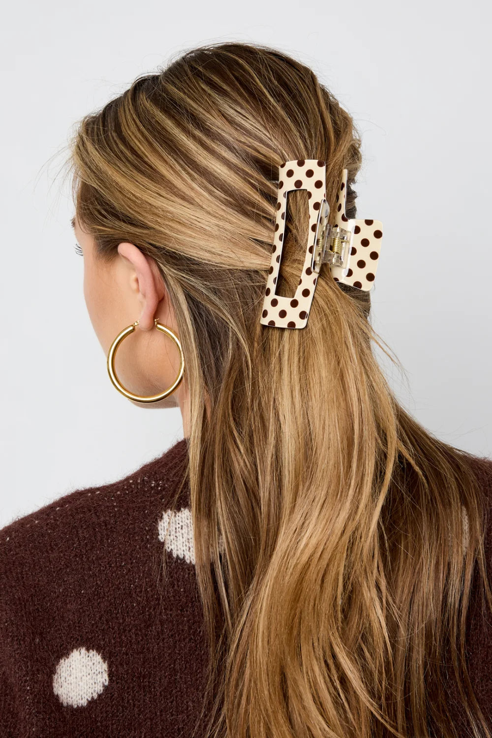 Haarclip Stippen | Beige