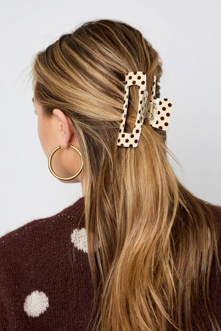 Haarclip Stippen | Beige