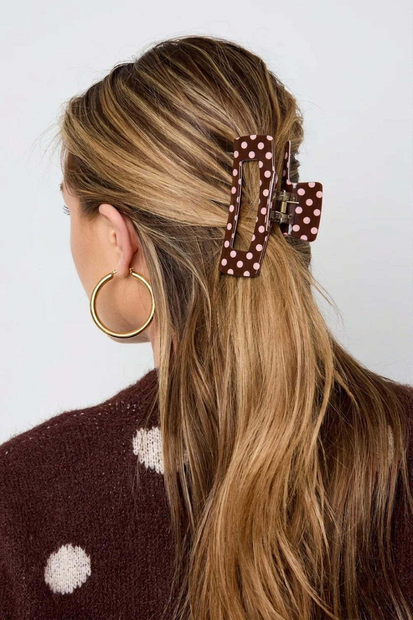 Haarclip Stippen | Bruin
