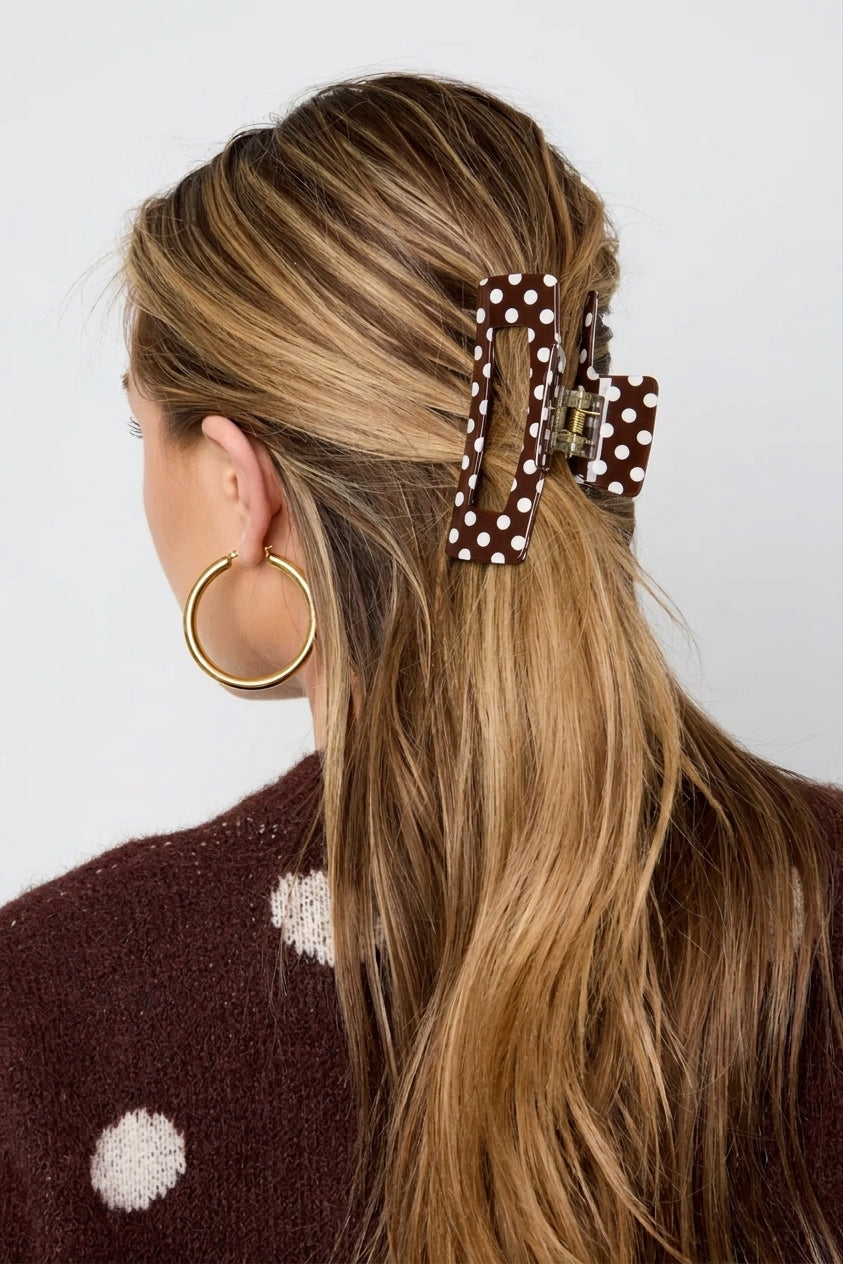 Haarclip Stippen | Bruin