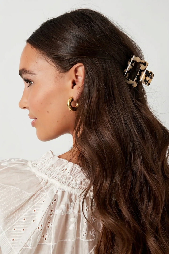 Haarclip Leopard Klein | Beige