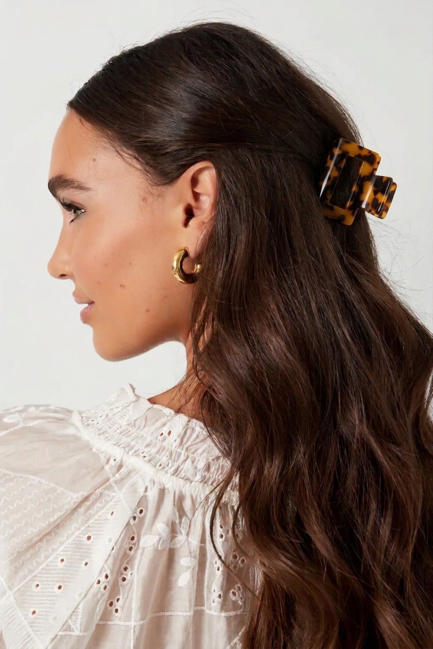 Haarclip Leopard Klein | Bruin