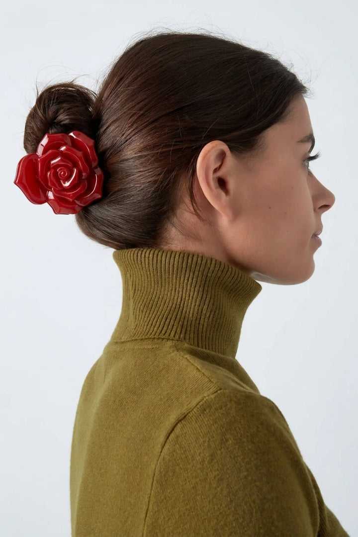 Haarclip Roos | Rood